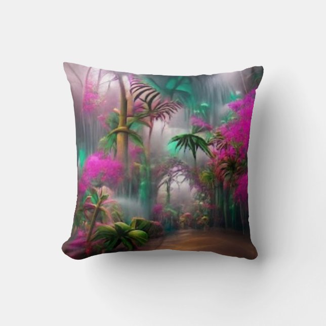 Sierkussen tropisch bos (Voorkant)