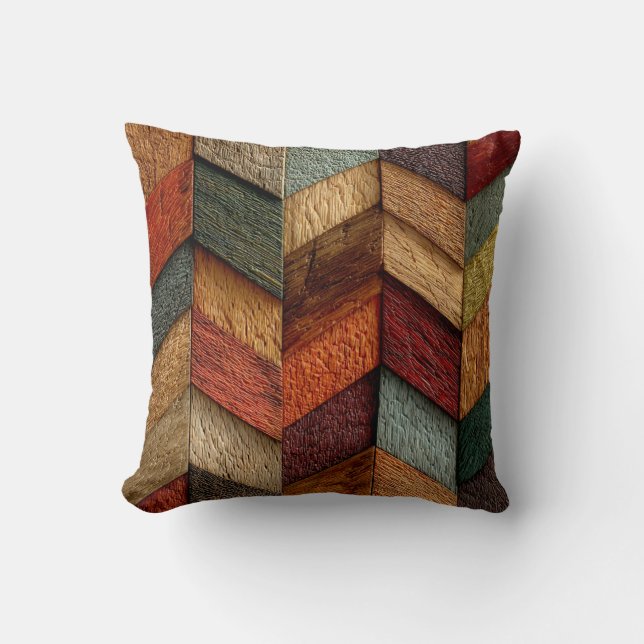 Sierkussen van beschilderd hout (Voorkant)
