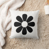 Sierkussen van Black and White Daisy (Deken)