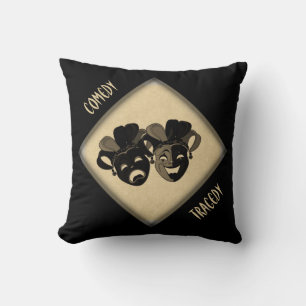 Sierkussen van comedy- en tragedie-bioscoopmaskers