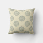 Sierkussen van Creme en Baby Blue Medallion (Achterkant)