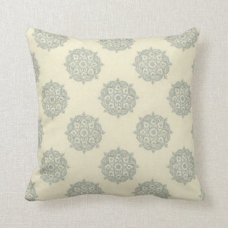 Sierkussen van Creme en Baby Blue Medallion