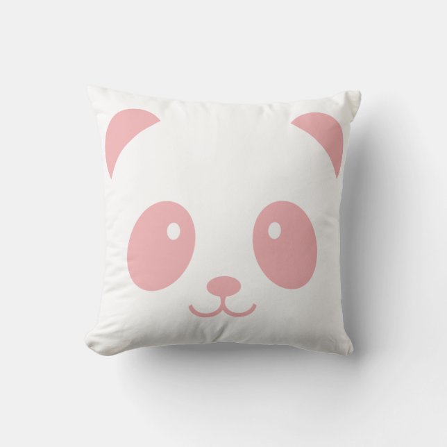 Sierkussen van Cute en Cudly Pink Panda (Voorkant)