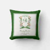 Sierkussen van de "Forest Animals Monogrammed Cres (Voorkant)