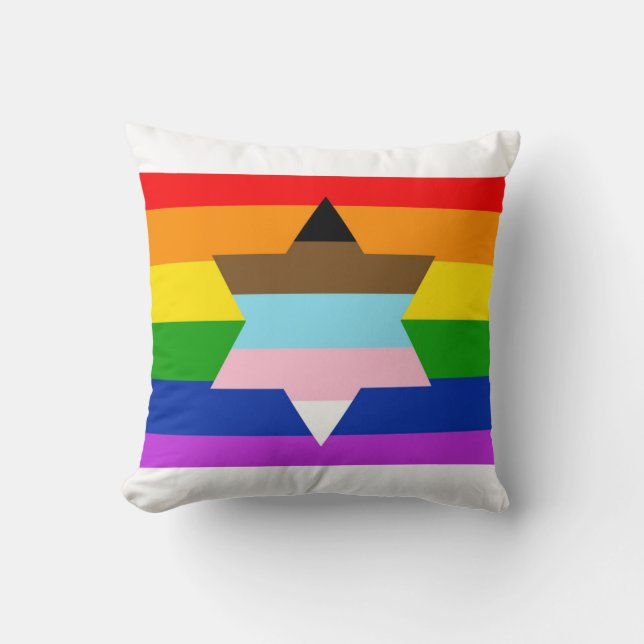 Sierkussen van de Joodse Inclusieve Pride Flag (Voorkant)
