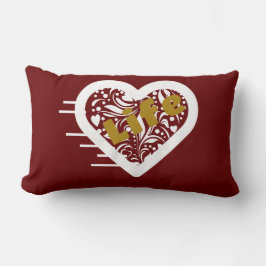 Sierkussen van de "Life Quote Maroon" door Poet Ad Kussen