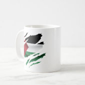 Sierkussen van de Palestijnse pride Flag T-Shirt Koffiemok (Voorkant links)