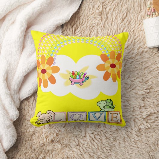 Sierkussen van de rode regenboogwolken (Deken)