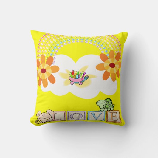 Sierkussen van de rode regenboogwolken (Voorkant)