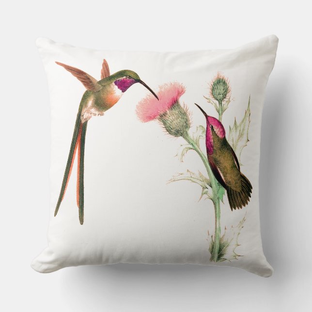 Sierkussen van de vogelbloemen op lange termijn (Voorkant)