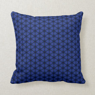 Sierkussen van de zwarte en blauwe hexagon