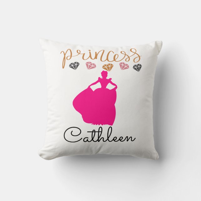 Sierkussen van gepersonaliseerde prinses (Voorkant)