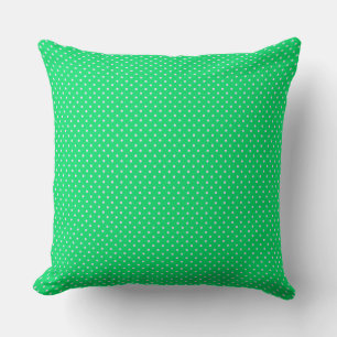 Sierkussen van groene en witte pooldots