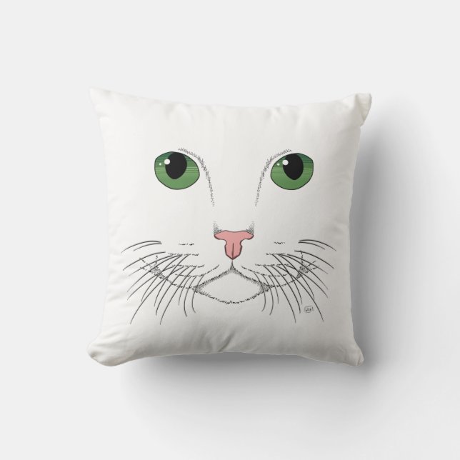 Sierkussen van groene geoogste katten (Voorkant)