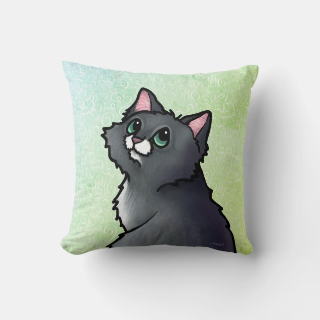 Sierkussen van groene geoogste katten (Voorkant)