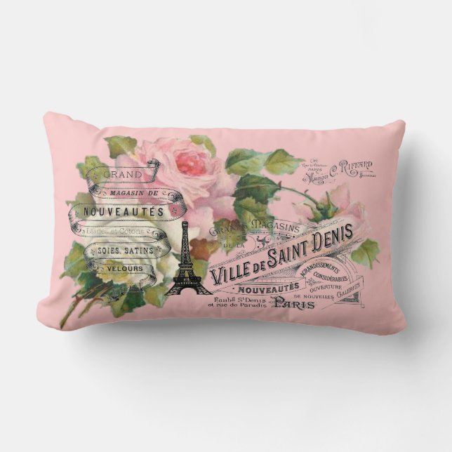 Sierkussen van het Franse collage Kussen (Voorkant)