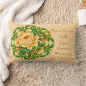 Sierkussen van het Roos van het Golden Wedding Jub Kussen (Deken)