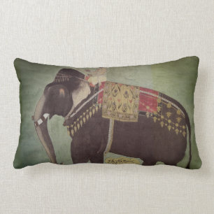 Sierkussen van Indische/Mughal Elephant Green Lumb Kussen