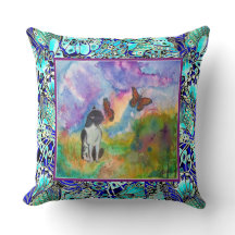 Sierkussen van kat en van monarchen (scharnieren)