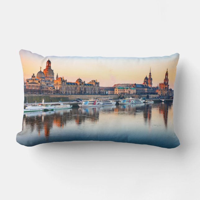 Sierkussen van katoen, Lumbar Pillow Dresden Kussen (Voorkant)