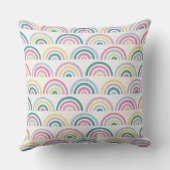 Sierkussen van Kinderen van gestampt regenbogen -  (Achterkant)