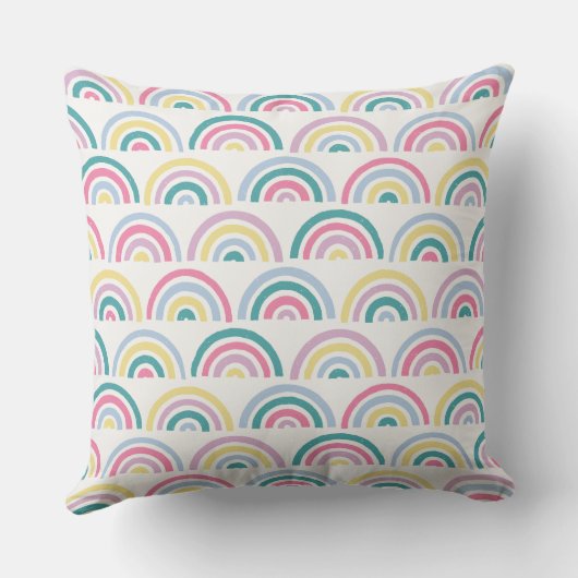 Sierkussen van Kinderen van gestampt regenbogen -  (Achterkant)