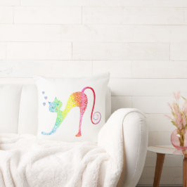 Sierkussen van kleurrijke katten