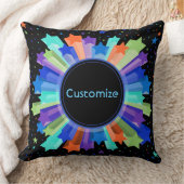 Sierkussen van kleurrijke regenboogstoot (Deken)