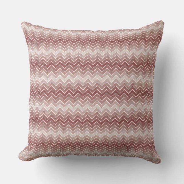 Sierkussen van Marsala Ombre Chevron (Voorkant)