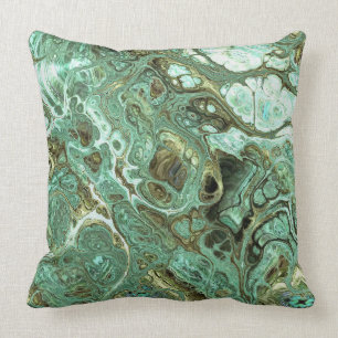 Sierkussen van Mint Green en Gray Swirl