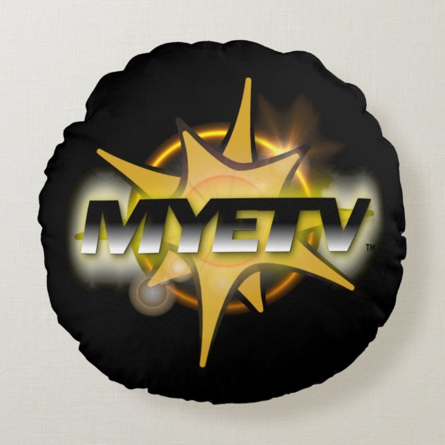 Sierkussen van MYETV, geborsteld polyester Round Rond Kussen (Voorkant)