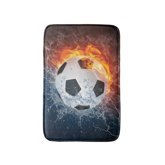 Sierkussen van ontvlammend Football/Voetbal Badmat (Voorkant Verticaal)