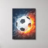 Sierkussen van ontvlammend Football/Voetbal Canvas Afdruk (Voorkant)