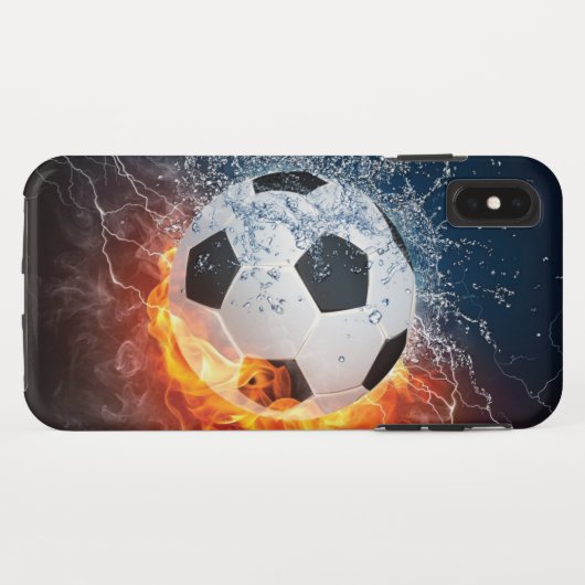 Sierkussen van ontvlammend Football/Voetbal Case-Mate iPhone Case (Achterkant (horizontaal))