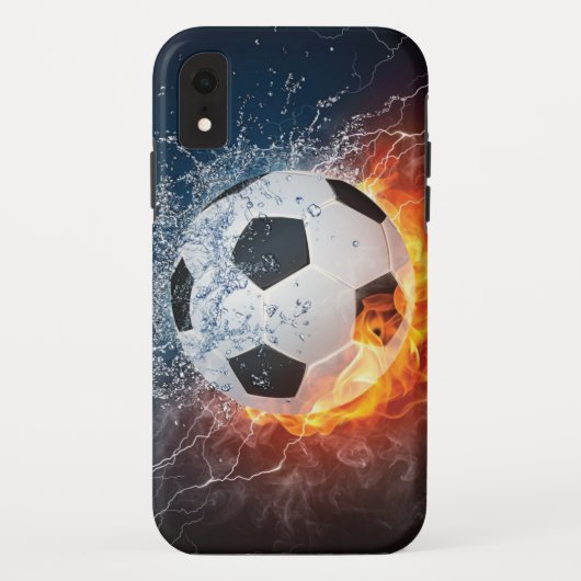 Sierkussen van ontvlammend Football/Voetbal Case-Mate iPhone Case (Achterkant)