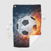 Sierkussen van ontvlammend Football/Voetbal Golfhanddoek (Insitu)