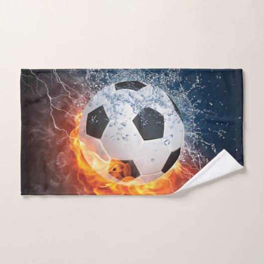 Sierkussen van ontvlammend Football/Voetbal Handdoek (Handdoek)