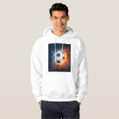 Sierkussen van ontvlammend Football/Voetbal Hoodie (Voorkant volledig)