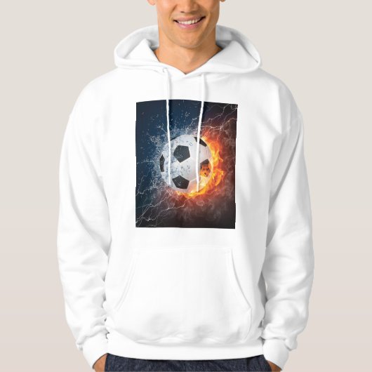 Sierkussen van ontvlammend Football/Voetbal Hoodie (Voorkant)