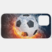Sierkussen van ontvlammend Football/Voetbal iPhone Hoesje (Achterkant horizontaal)