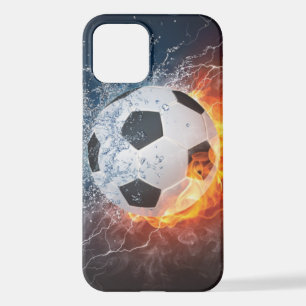 Sierkussen van ontvlammend Football/Voetbal iPhone 12 Hoesje
