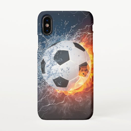 Sierkussen van ontvlammend Football/Voetbal iPhone Hoesje (Achterkant)