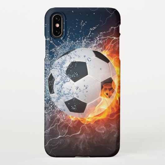Sierkussen van ontvlammend Football/Voetbal iPhone Hoesje (Achterkant)