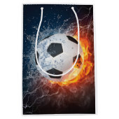 Sierkussen van ontvlammend Football/Voetbal Medium Cadeauzakje (Voorkant)