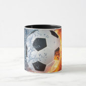 Sierkussen van ontvlammend Football/Voetbal Mok (Midden)