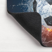 Sierkussen van ontvlammend Football/Voetbal Muismat (Hoek)