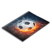 Sierkussen van ontvlammend Football/Voetbal Notitieboek (Linkerzijde)