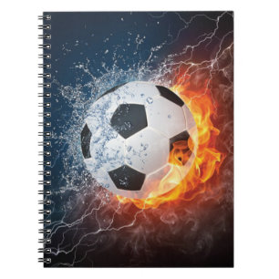 Sierkussen van ontvlammend Football/Voetbal Notitieboek