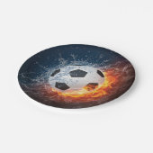Sierkussen van ontvlammend Football/Voetbal Papieren Bordje (Gekanteld)