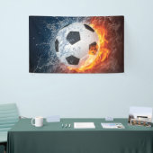 Sierkussen van ontvlammend Football/Voetbal Spandoek (Beurs)